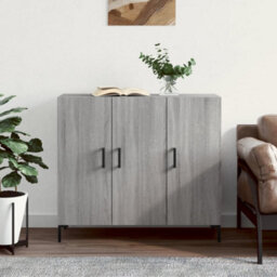 Berkfield Modern Sideboard Grey Sonoma 90X34X80 Cm Engineered Wood - thumbnail 2