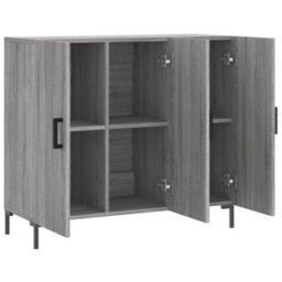 Berkfield Modern Sideboard Grey Sonoma 90X34X80 Cm Engineered Wood - thumbnail 5