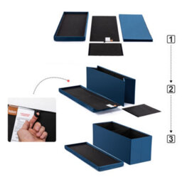 Hnnhome 110X40X40Cm Velvet Pouffe Folding Storage Ottoman Footstool Box Toy Chest With Lid, Foldable Foot Stool Seat(Navy) - thumbnail 4