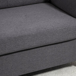 Wyld Haus Sono Dark Grey Compact 2-Seater Sofa 141Cm With Wooden Legs And Armrests - thumbnail 8