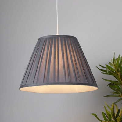 Lighting Collection Mauve Pleat Textured Tapered Decorative Fabric Lamp Shade - image 1