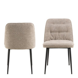 Furniture To Go Wicklow Ceramic Dining Table Brown/black 140X75Cm Included 4 Brooke Dining Chairs In Monza Beige - thumbnail 3