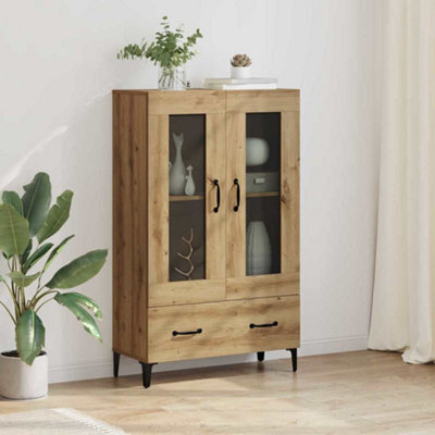 Walplus Highboard Artisan Oak 70 X 31 X 115 Cm Engineered Wood And Iron - image 1
