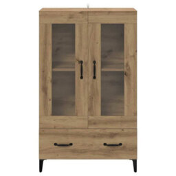 Walplus Highboard Artisan Oak 70 X 31 X 115 Cm Engineered Wood And Iron - thumbnail 6