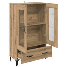 Walplus Highboard Artisan Oak 70 X 31 X 115 Cm Engineered Wood And Iron - thumbnail 5