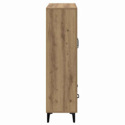 Walplus Highboard Artisan Oak 70 X 31 X 115 Cm Engineered Wood And Iron - thumbnail 7