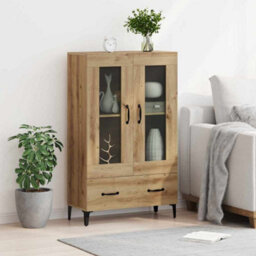 Walplus Highboard Artisan Oak 70 X 31 X 115 Cm Engineered Wood And Iron - thumbnail 4