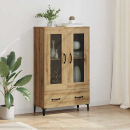 Walplus Highboard Artisan Oak 70 X 31 X 115 Cm Engineered Wood And Iron - thumbnail 1