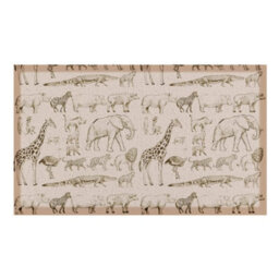 Native Natural Elephant Vintage Pattern Indoor & Outdoor Doormat - 70X40Cm - thumbnail 2