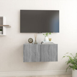 Walplus Hanging Tv Cabinet Grey Sonoma 60X30X30 Cm Engineered Wood - thumbnail 1