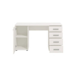 Amos Mann Furniture Munik White Office Study Computer Desk With Storage Drawers And Cupboard - thumbnail 5