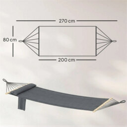 Cotton Hammock, Soft Portable Swing Chair W/ Headrest - thumbnail 2