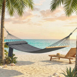 Cotton Hammock, Soft Portable Swing Chair W/ Headrest - thumbnail 5