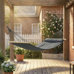 Cotton Hammock, Soft Portable Swing Chair W/ Headrest - thumbnail 4