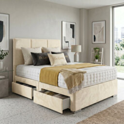 DS Living Whitehall Upholstered Cream Divan Bed Frame - Divan Bed Frame - thumbnail 3