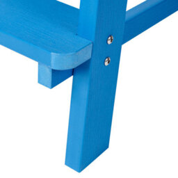 Beliani Garden Bar Chair Adirondack Synthetic Material Blue - thumbnail 8
