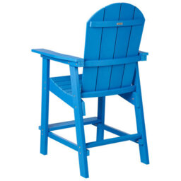 Beliani Garden Bar Chair Adirondack Synthetic Material Blue - thumbnail 6