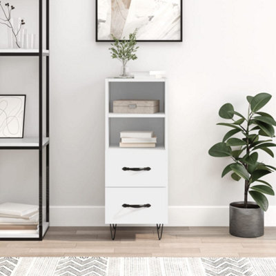 Berkfield Sideboard White 34.5X34X90 Cm Engineered Wood - image 1