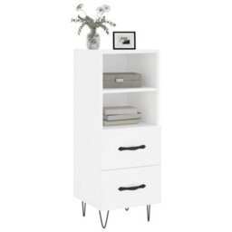 Berkfield Sideboard White 34.5X34X90 Cm Engineered Wood - thumbnail 3