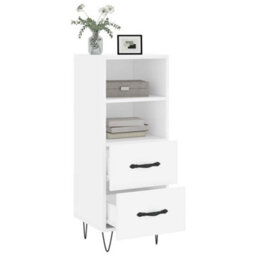 Berkfield Sideboard White 34.5X34X90 Cm Engineered Wood - thumbnail 4