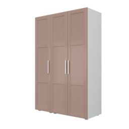 Atomia Contemporary Matt Antique Rose 2 Drawer Tall Triple Wardrobe With Pull-Out Basket (H)2247mm (W)1000mm (D)580mm - thumbnail 2