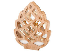 Lumineo Wooden Pine Cone Ornament Christmas Light Decoration Festive Wooden Frame 27Cm - thumbnail 2