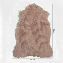 Homespace Direct Ltd Homespace Direct Luxury Faux Rabbit Fur Rug With Suede Backing Area Rug Plush Soft Accent Rug Blush Pink 60X90Cm - thumbnail 3