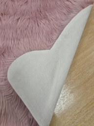 Homespace Direct Ltd Homespace Direct Luxury Faux Rabbit Fur Rug With Suede Backing Area Rug Plush Soft Accent Rug Blush Pink 60X90Cm - thumbnail 6