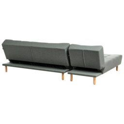 Beliani Modular Corner Sofa Bed 4 Seater Alsten Fabric Green Left Hand - thumbnail 7