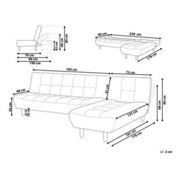Beliani Modular Corner Sofa Bed 4 Seater Alsten Fabric Green Left Hand - thumbnail 3