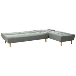 Beliani Modular Corner Sofa Bed 4 Seater Alsten Fabric Green Left Hand - thumbnail 6