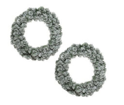 Everlands 2X 50Cm Snowy Imperial Christmas Wreath Large Festive Door Decoration - thumbnail 5