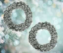 Everlands 2X 50Cm Snowy Imperial Christmas Wreath Large Festive Door Decoration - thumbnail 1