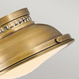 Luminosa Lighting Luminosa Amelia 2 Light Bowl Semi Flush Ceiling Light, Heritage Brass - thumbnail 3