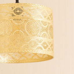 Valuelights Casablanca Gold Metal Ceiling Lamp Shade And Bulb - thumbnail 3