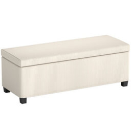 Wyld Haus Toha Beige Corduroy Storage Ottoman Bench With Removable Padded Lid, L112 X D42 X H40Cm - thumbnail 2