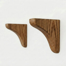 Off the Grain Oak Wall Shelf With Wooden Brackets - 130Cm Wall Shelf - thumbnail 5