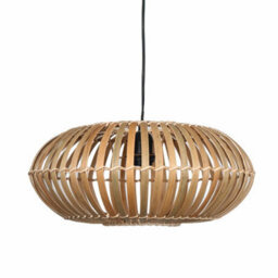 First Choice Lighting Loren Bamboo Natural Pendant Lightshade - thumbnail 7