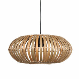 First Choice Lighting Loren Bamboo Natural Pendant Lightshade