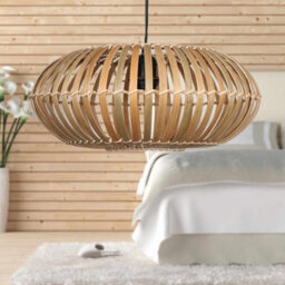 First Choice Lighting Loren Bamboo Natural Pendant Lightshade - thumbnail 4
