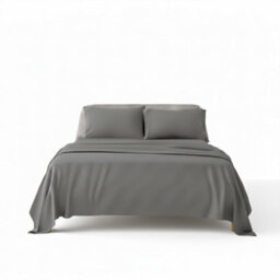 Flannelette Cotton Duvet Cover Set Soft Brushed Warm Bedding Set Grey - thumbnail 2