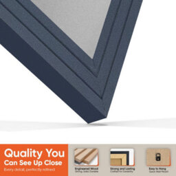 "AK Frames 25X17"" Dark Grey Step Vinyl Record Frame With Silver Mount For 12 Inch Lp Cover & Disc - Overlapped Design" - thumbnail 3