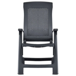 Berkfield Garden Reclining Chairs 2 Pcs Plastic Anthracite - thumbnail 3