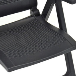 Berkfield Garden Reclining Chairs 2 Pcs Plastic Anthracite - thumbnail 8