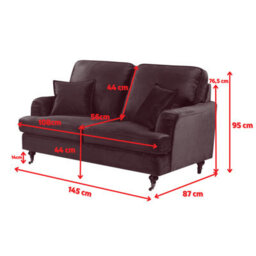 2 Seater Sofa In Patchwork Multicolour Fabric - thumbnail 7