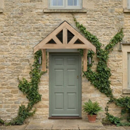 MonsterShop Solid Oak Porch Kit Door Canopy Shelter 1250mm - thumbnail 4
