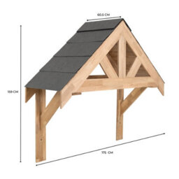 MonsterShop Solid Oak Porch Kit Door Canopy Shelter 1250mm - thumbnail 5