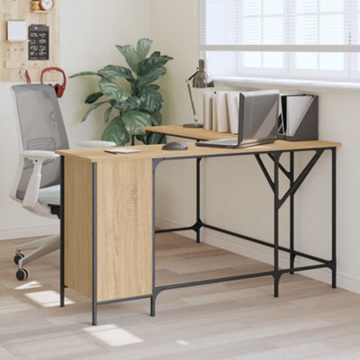 Berkfield Desk Sonoma Oak 141X141X75 Cm Engineered Wood - image 1