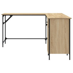 Berkfield Desk Sonoma Oak 141X141X75 Cm Engineered Wood - thumbnail 5