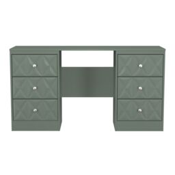 Genoa Ready Assembled Matt Green 6 Drawer Non-Extendable Dressing Table (H)785mm (W)1248mm (D)390mm - thumbnail 2
